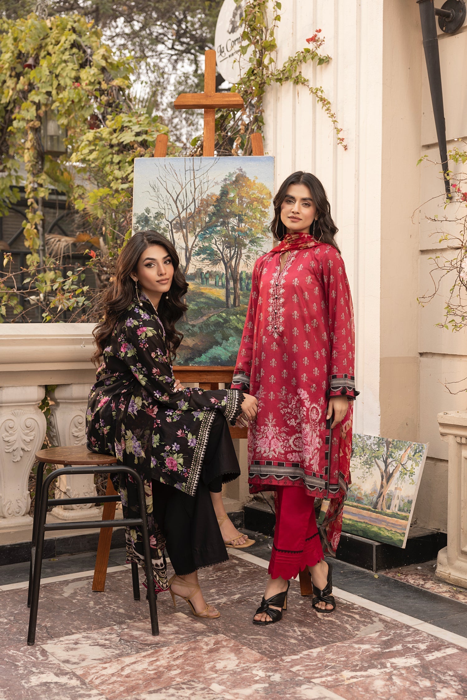 LSM | Embroidered and Printed Lawn | LG-MM-0305 - Official LSM stockist in UK - Sakeena London