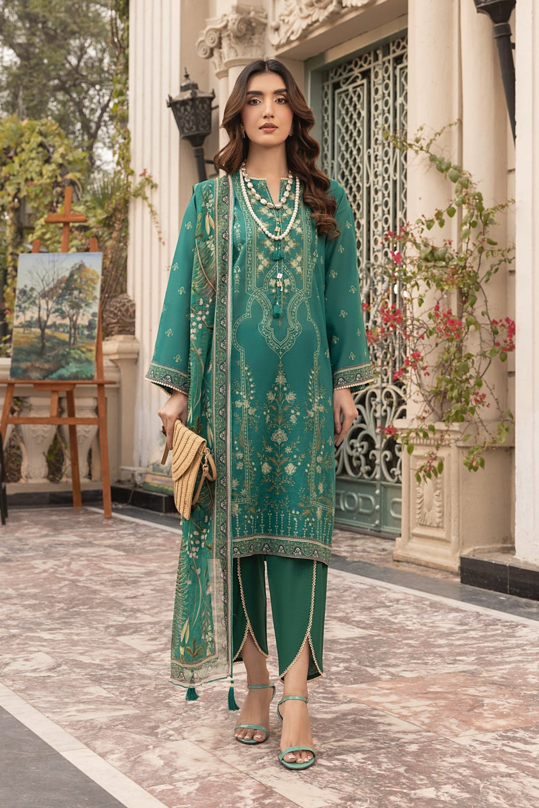LSM | Embroidered and Printed Lawn | LG-MM-0306 - Official LSM stockist in UK - Sakeena London