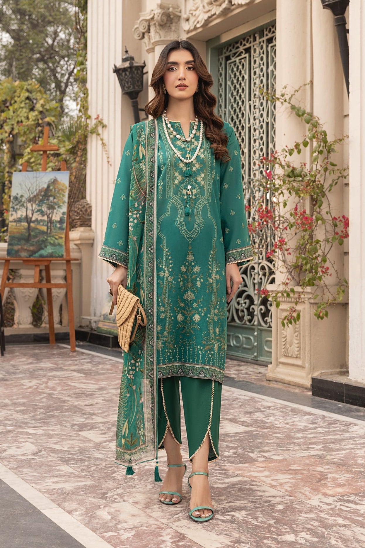 LSM | Embroidered and Printed Lawn | LG-MM-0306 - Official LSM stockist in UK - Sakeena London