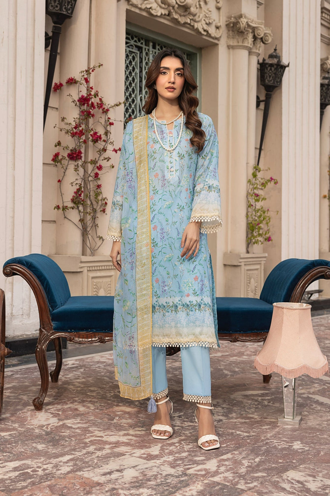 LSM | Embroidered and Printed Lawn | LG-MM-0307 - Official LSM stockist in UK - Sakeena London