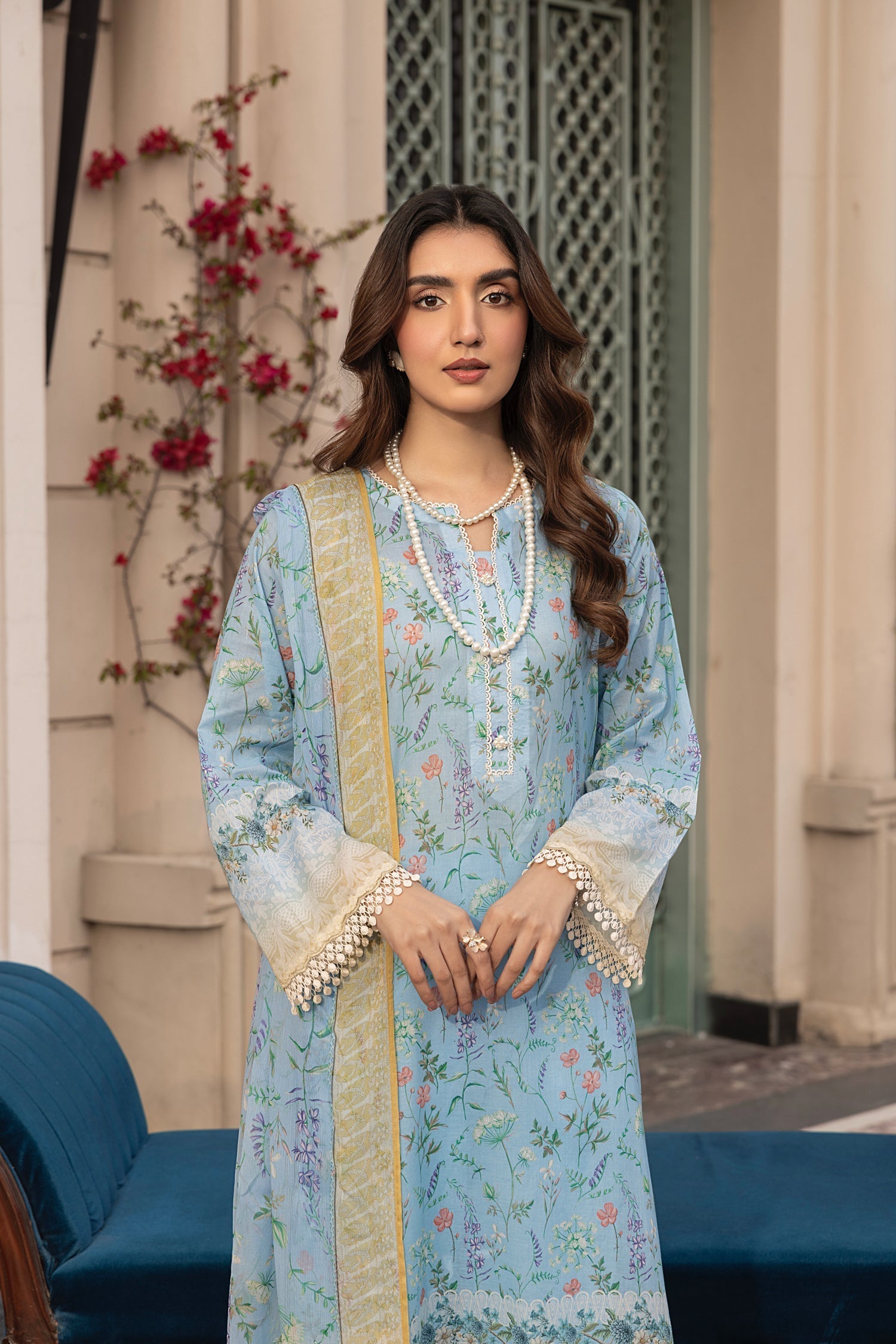 LSM | Embroidered and Printed Lawn | LG-MM-0307 - Official LSM stockist in UK - Sakeena London