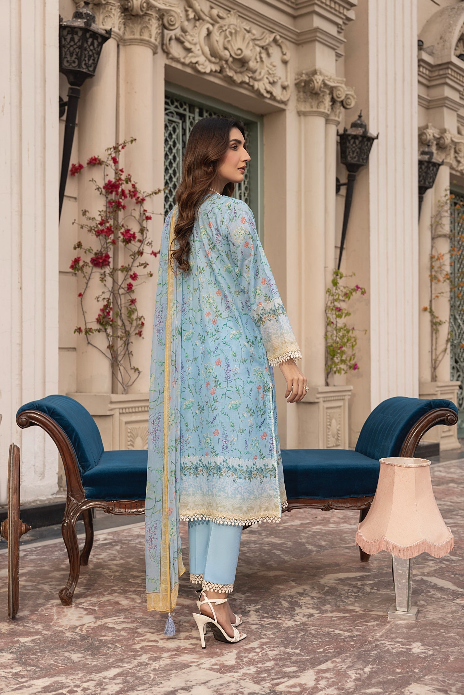 LSM | Embroidered and Printed Lawn | LG-MM-0307 - Official LSM stockist in UK - Sakeena London