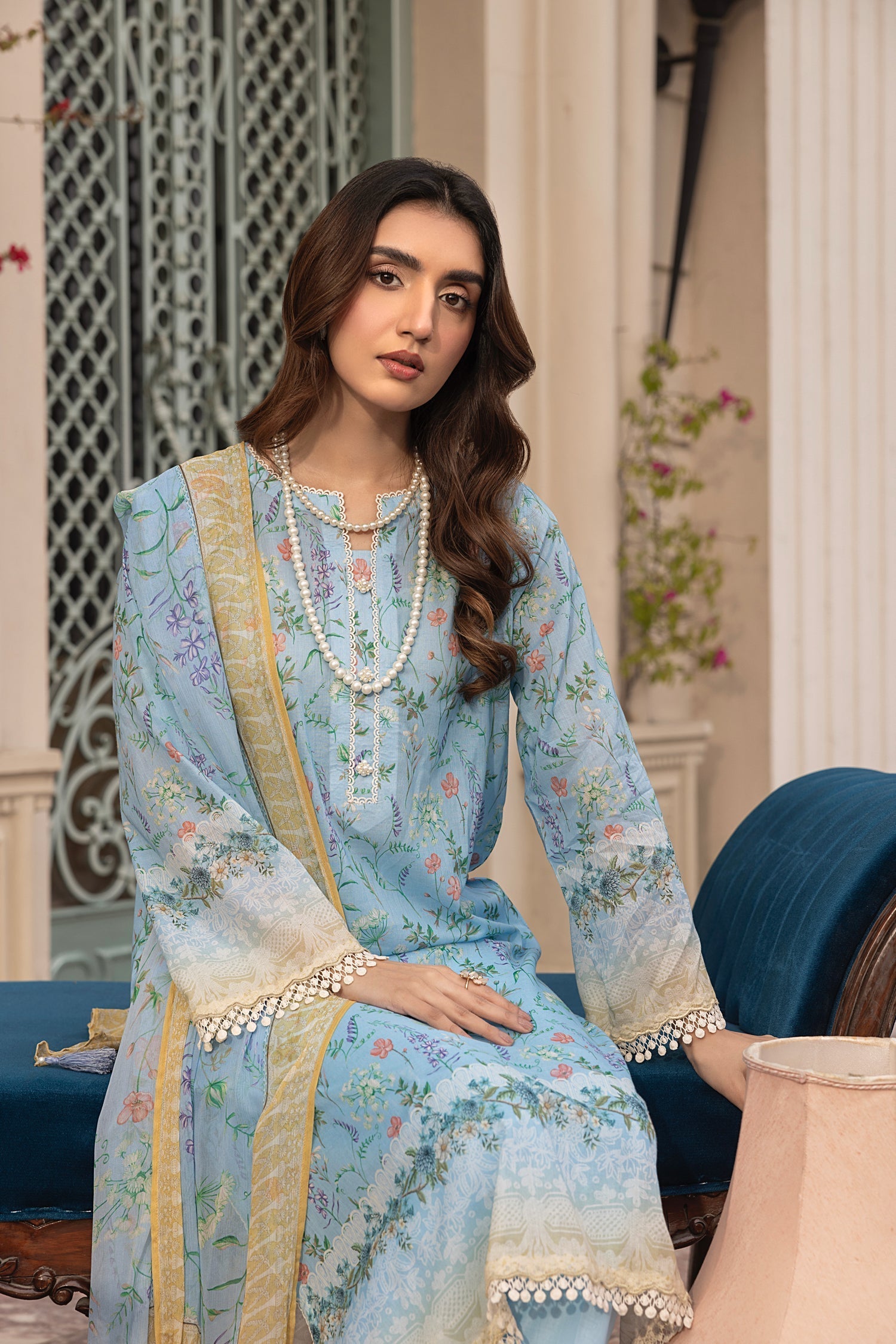 LSM | Embroidered and Printed Lawn | LG-MM-0307 - Official LSM stockist in UK - Sakeena London