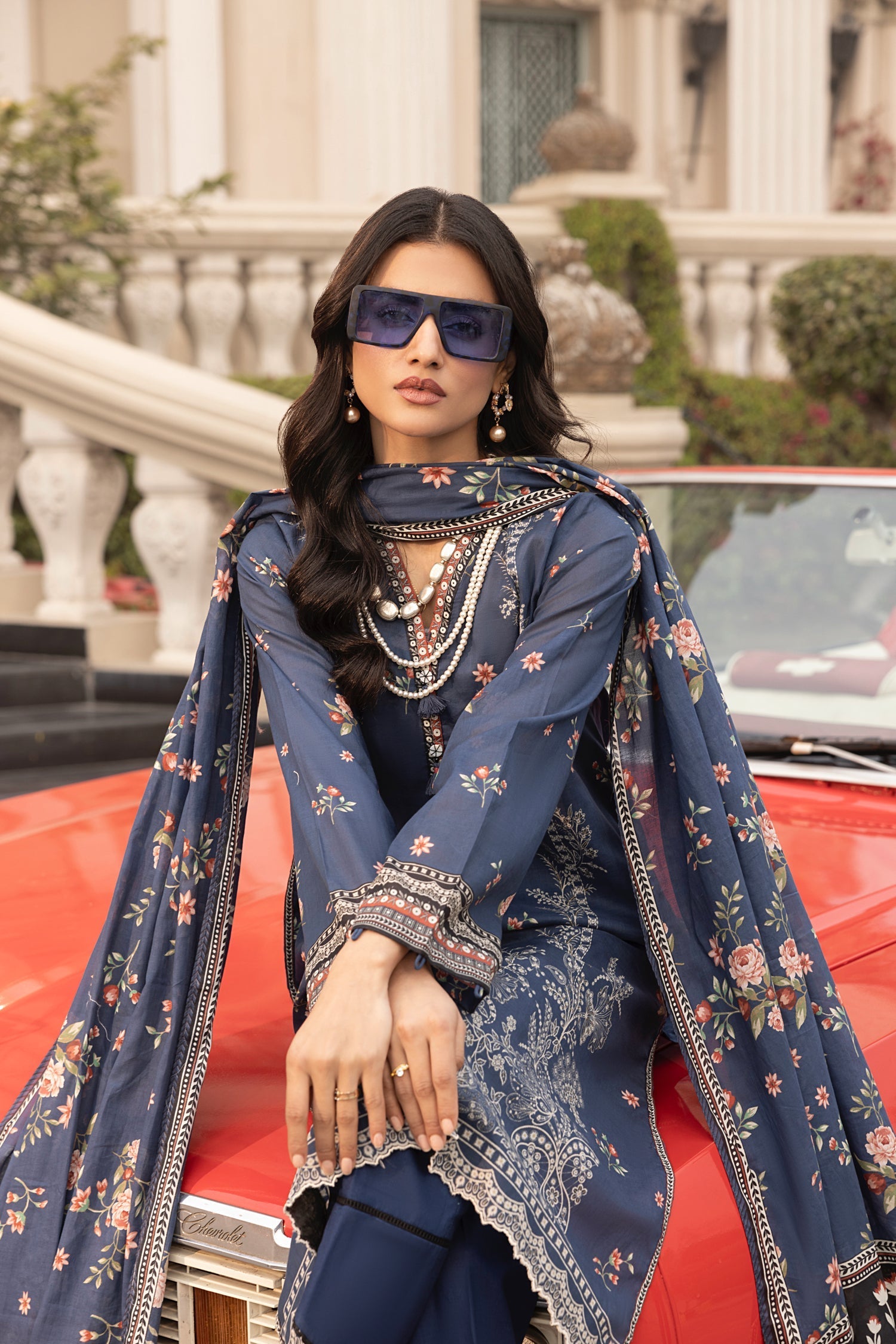 LSM | Embroidered and Printed Lawn | LG-MM-0262 - Official LSM stockist in UK - Sakeena London