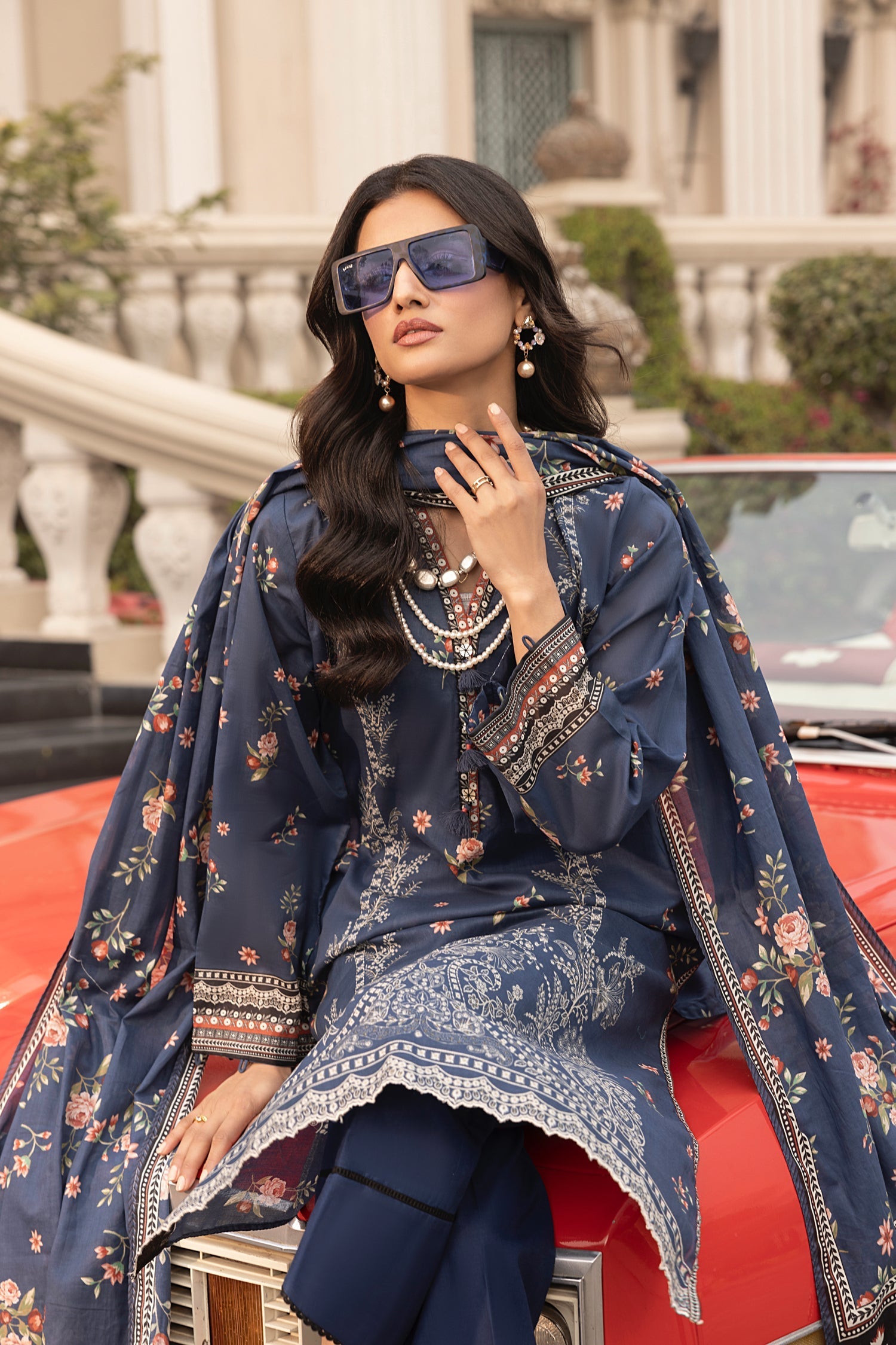 LSM | Embroidered and Printed Lawn | LG-MM-0262 - Official LSM stockist in UK - Sakeena London