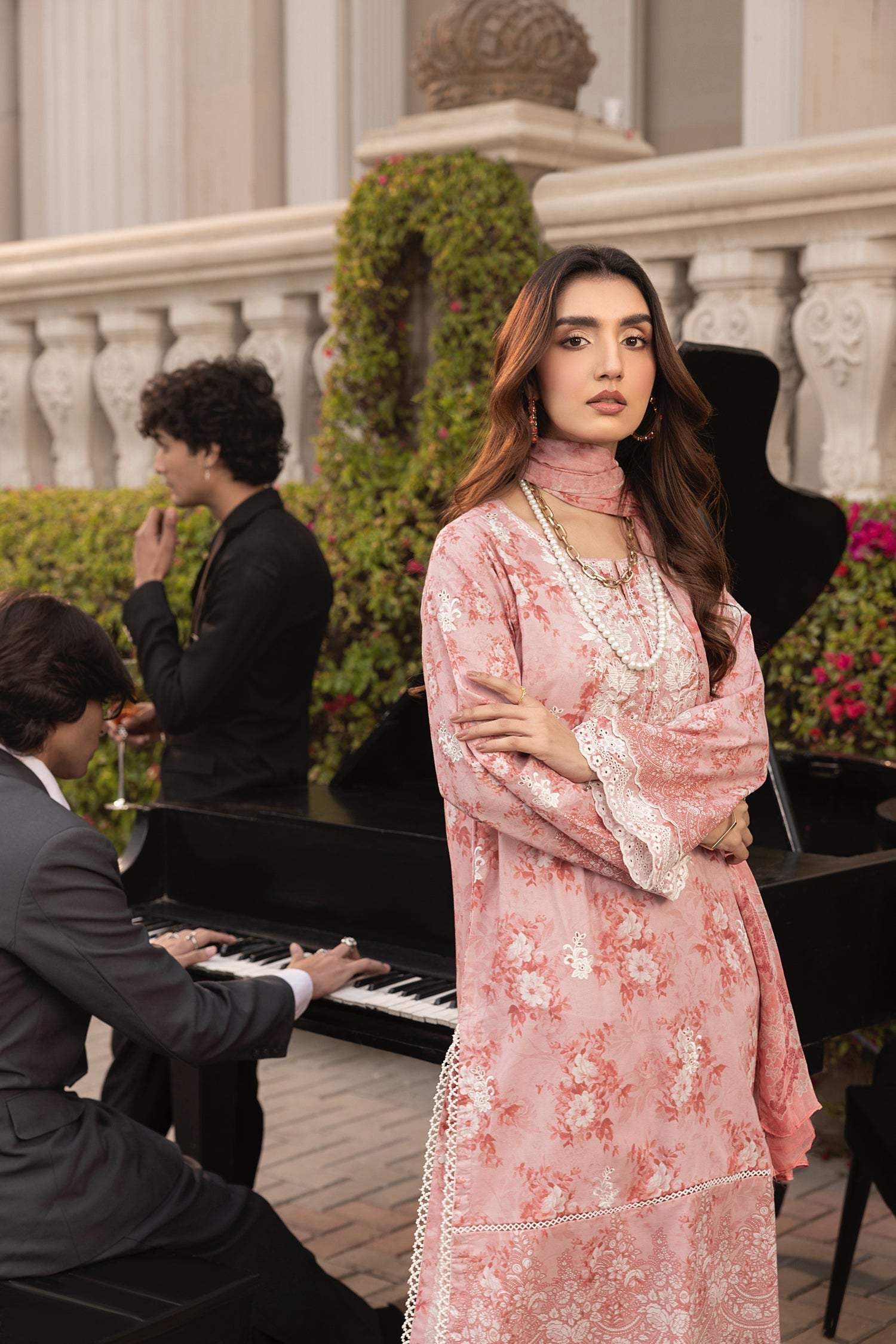 LSM | Embroidered and Printed Lawn | LG-MM-0252 - Official LSM stockist in UK - Sakeena London