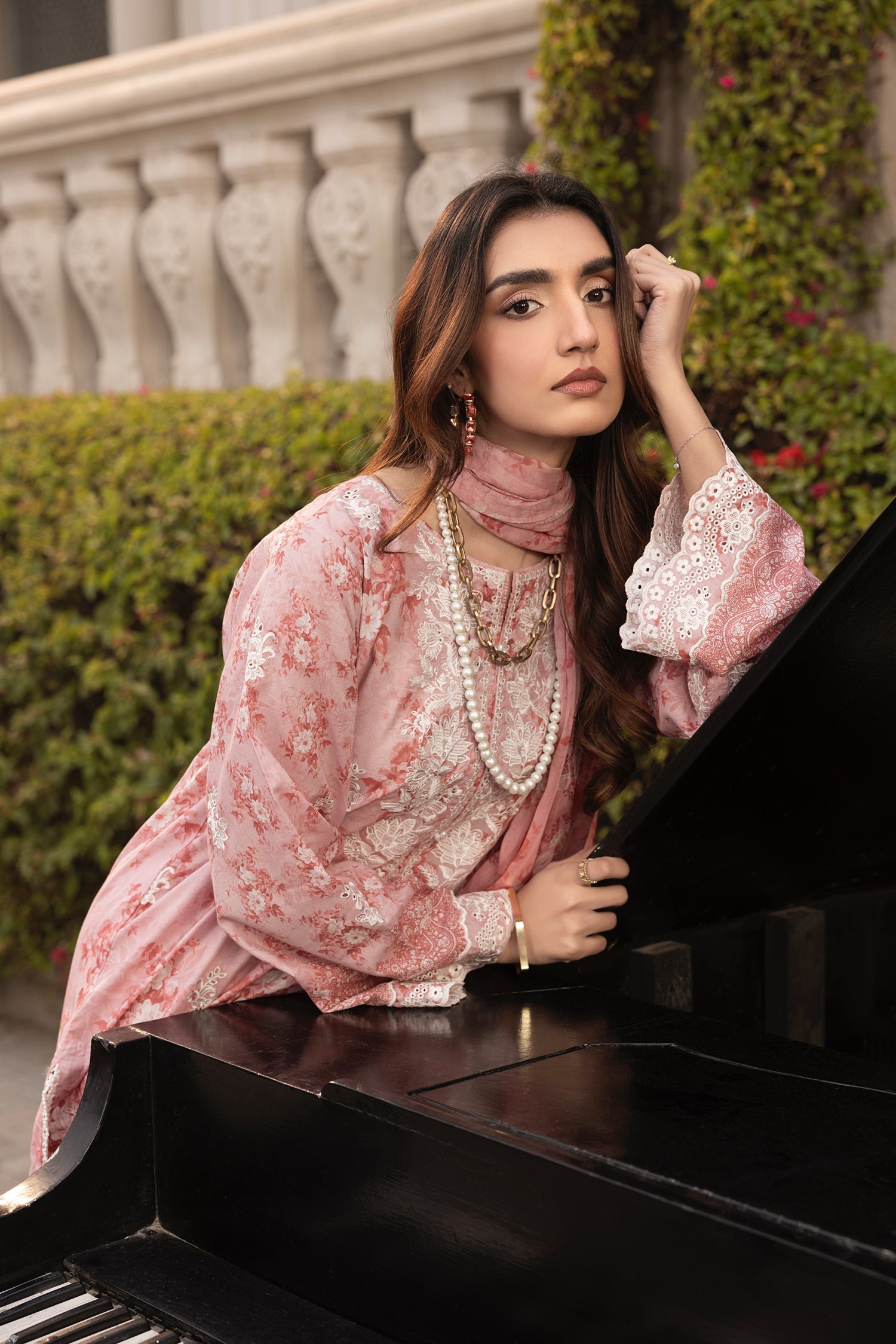 LSM | Embroidered and Printed Lawn | LG-MM-0252 - Official LSM stockist in UK - Sakeena London