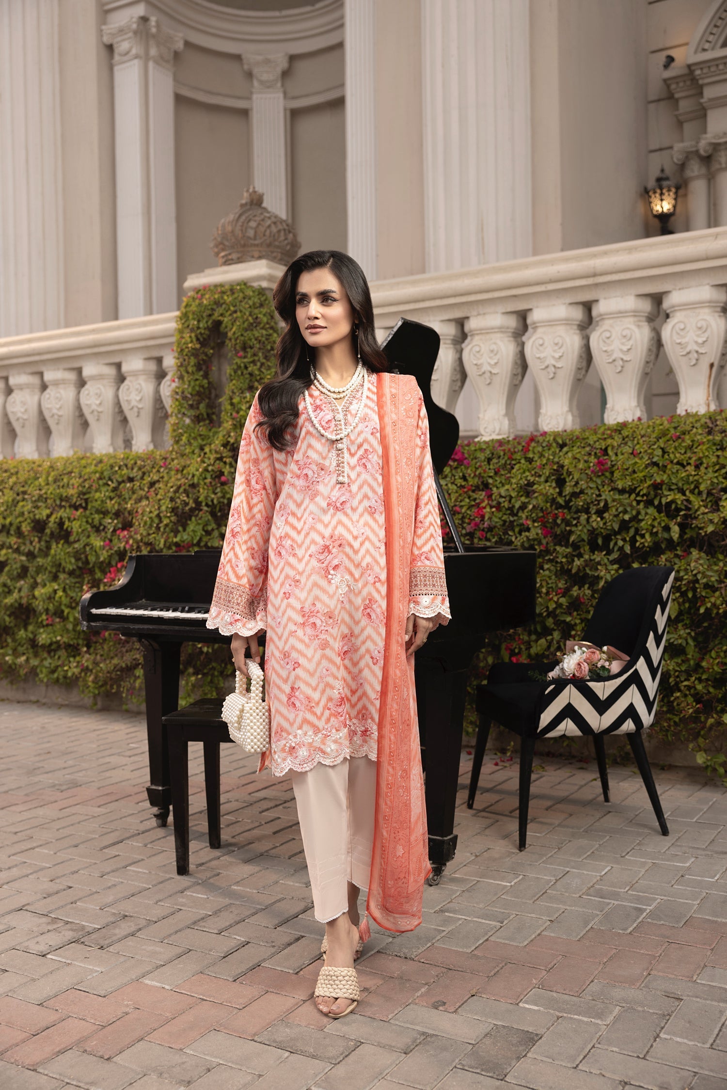LSM | Embroidered and Printed Lawn | LG-MM-0254 - Official LSM stockist in UK - Sakeena London