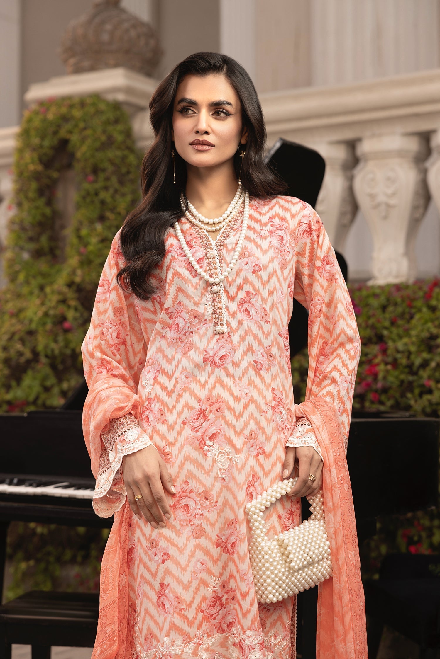 LSM | Embroidered and Printed Lawn | LG-MM-0254 - Official LSM stockist in UK - Sakeena London