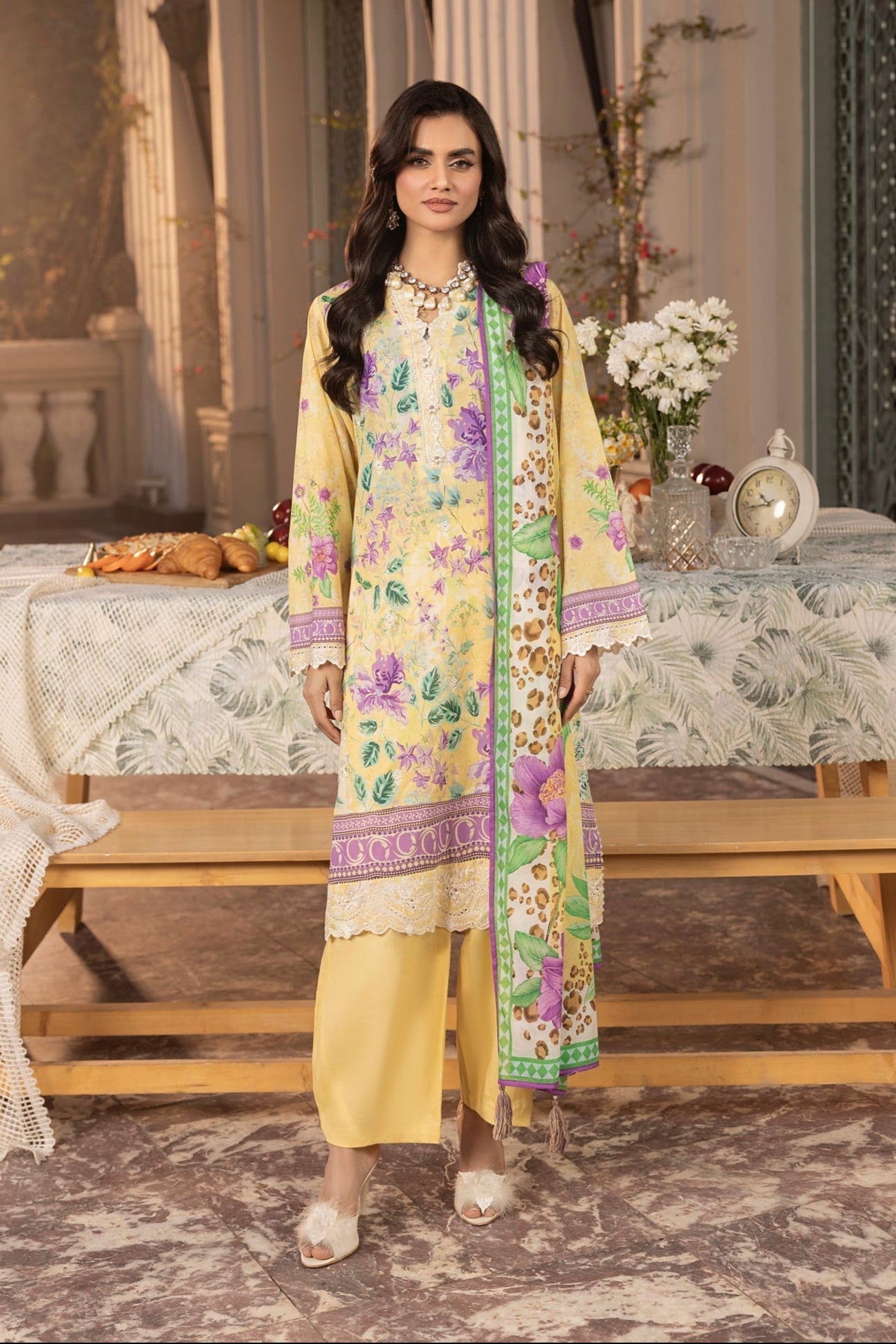 LSM | Embroidered and Printed Lawn | LG-RL-0185 - Official LSM stockist in UK - Sakeena London