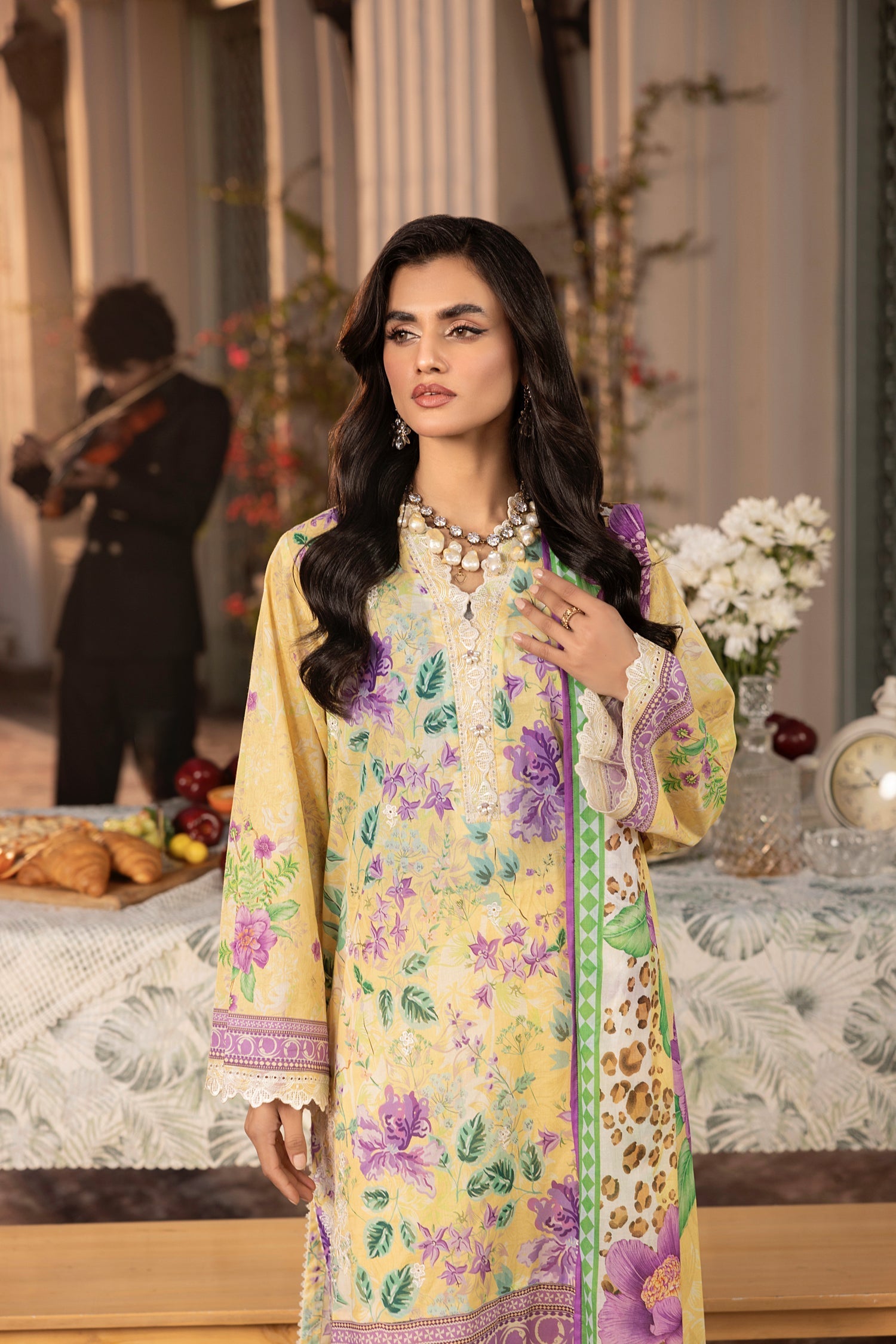 LSM | Embroidered and Printed Lawn | LG-RL-0185 - Official LSM stockist in UK - Sakeena London