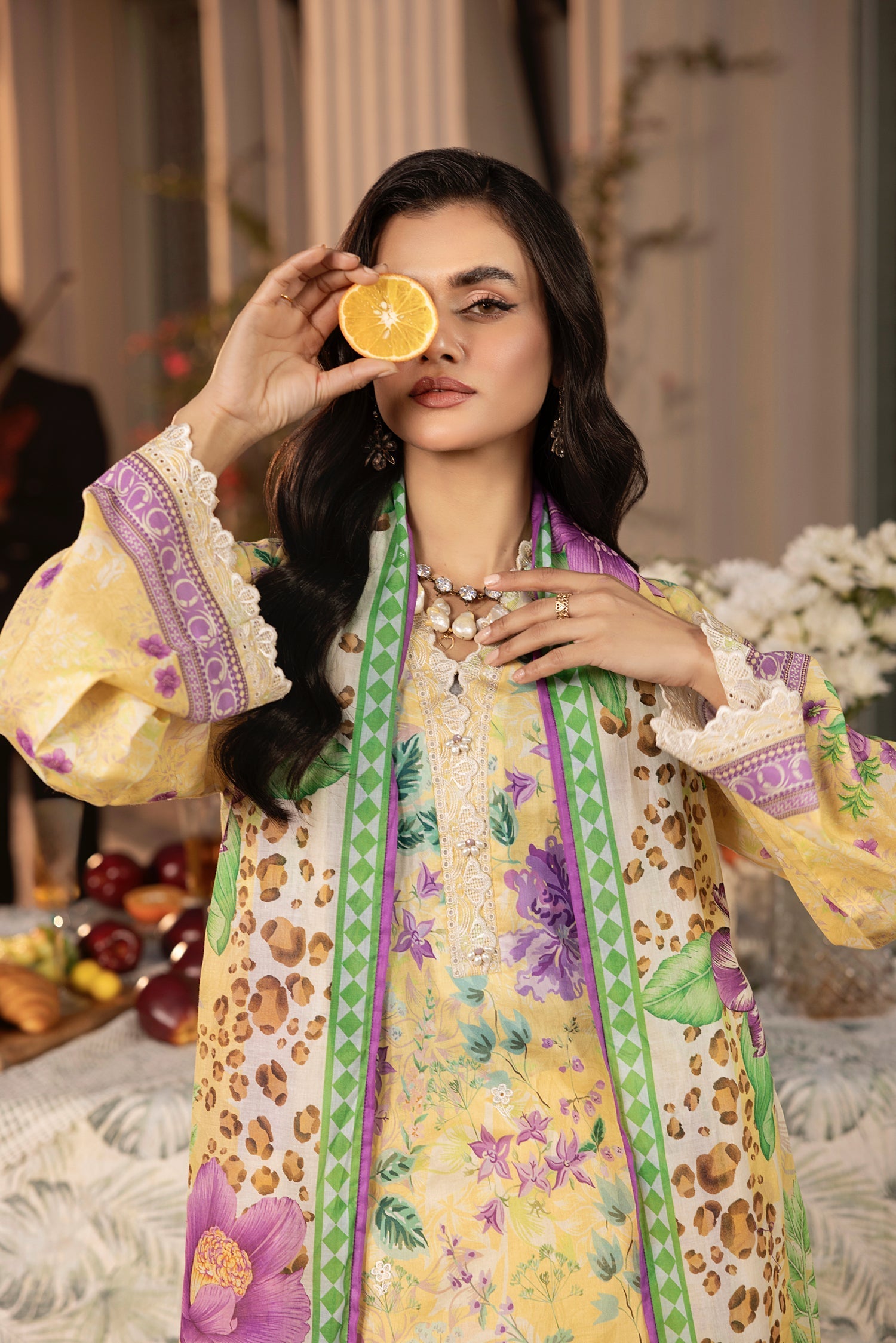 LSM | Embroidered and Printed Lawn | LG-RL-0185 - Official LSM stockist in UK - Sakeena London