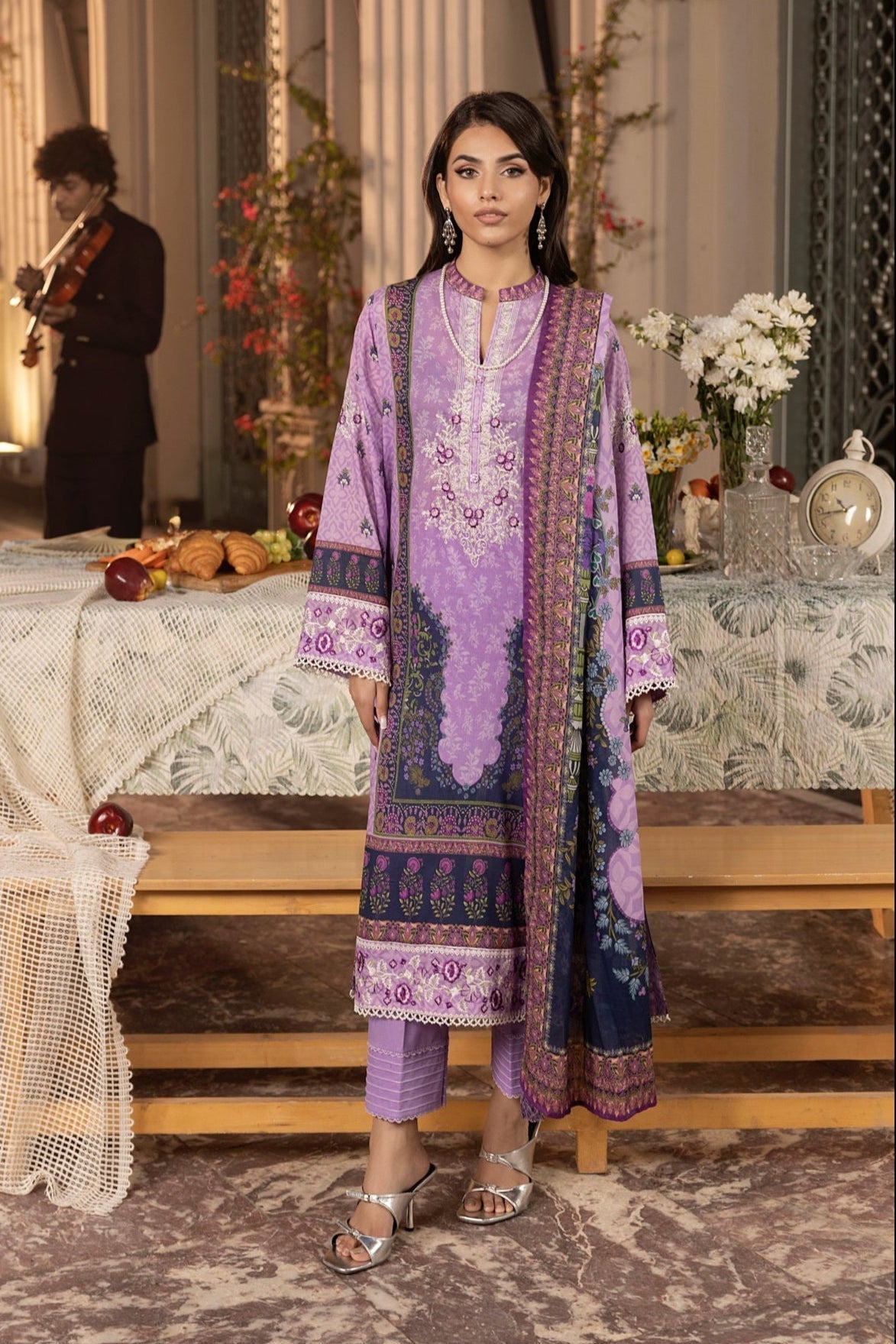 LSM | Embroidered and Printed Lawn | LG-RL-0179 - Official LSM stockist in UK - Sakeena London