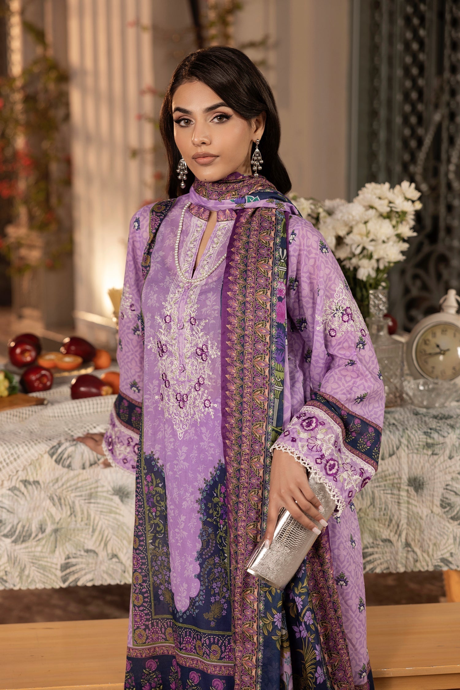 LSM | Embroidered and Printed Lawn | LG-RL-0179 - Official LSM stockist in UK - Sakeena London