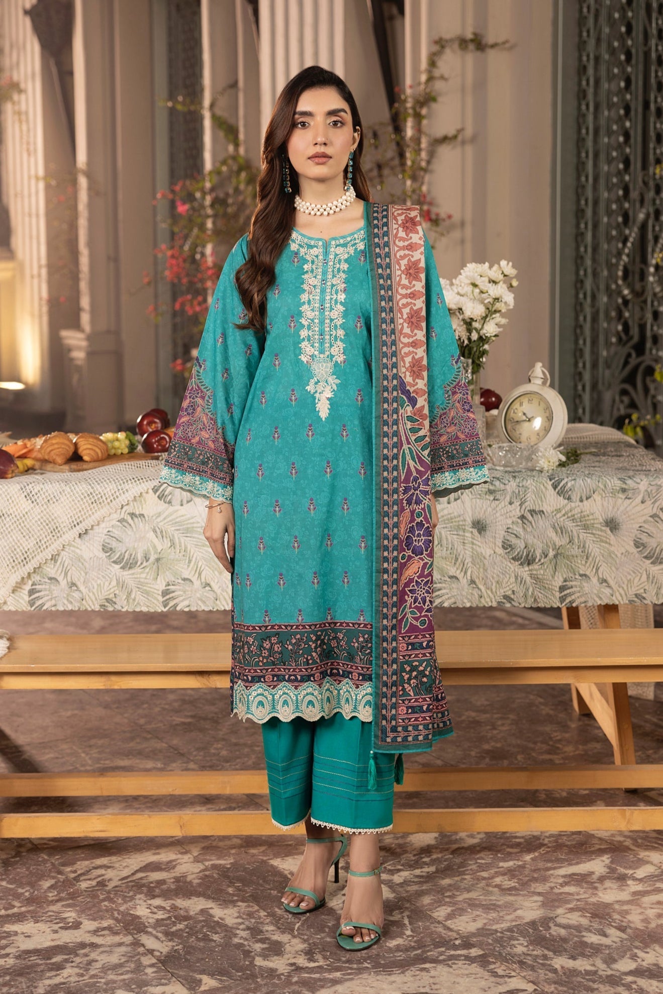LSM | Embroidered and Printed Lawn | LG-AR-0131 - Official LSM stockist in UK - Sakeena London