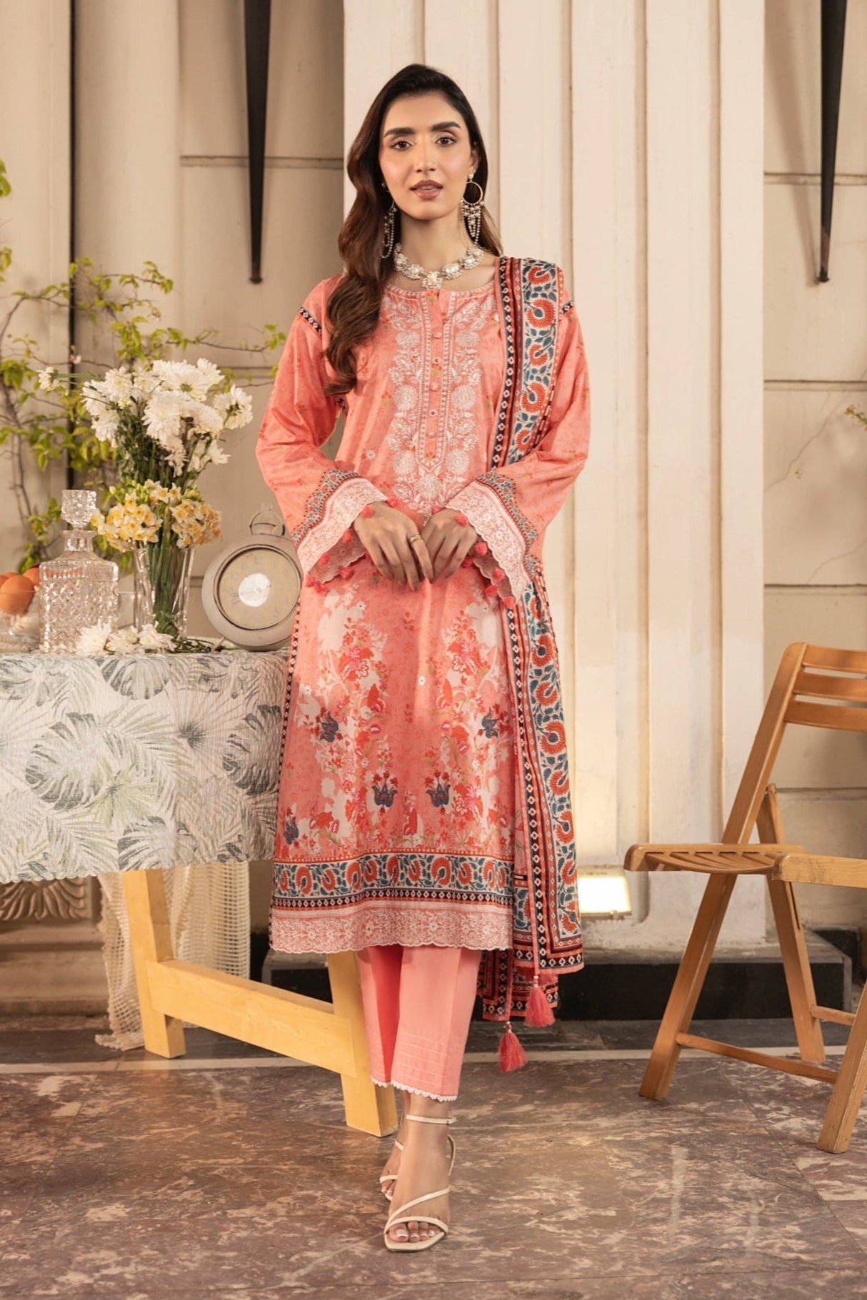 LSM | Embroidered and Printed Lawn | LG-AR-0132 - Official LSM stockist in UK - Sakeena London