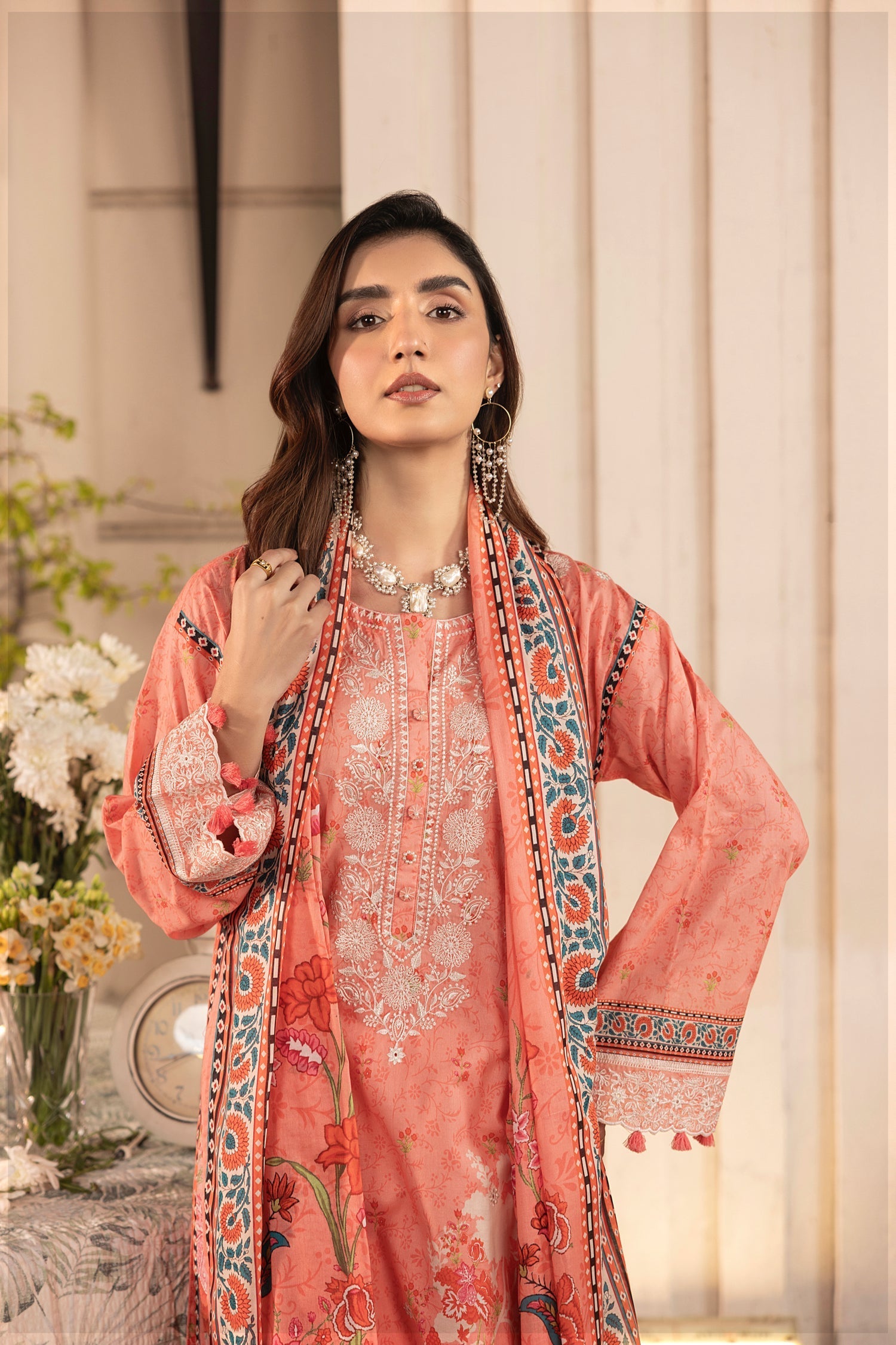 LSM | Embroidered and Printed Lawn | LG-AR-0132 - Official LSM stockist in UK - Sakeena London
