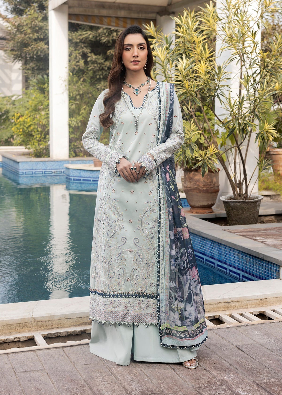 Shurooq | Luxury Lawn 25 | Evie - Official Shurooq stockist in UK - Sakeena London