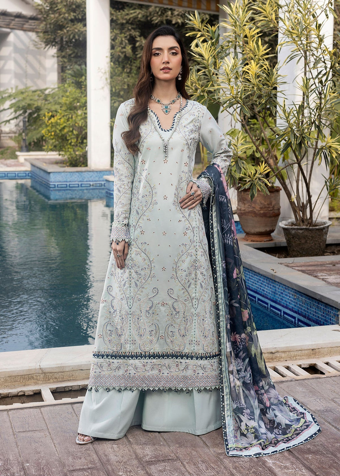 Shurooq | Luxury Lawn 25 | Evie - Official Shurooq stockist in UK - Sakeena London
