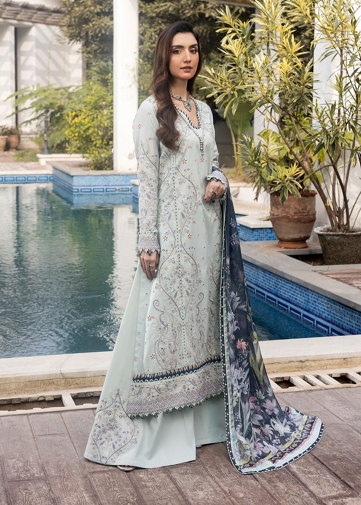 Shurooq | Luxury Lawn 25 | Evie - Official Shurooq stockist in UK - Sakeena London