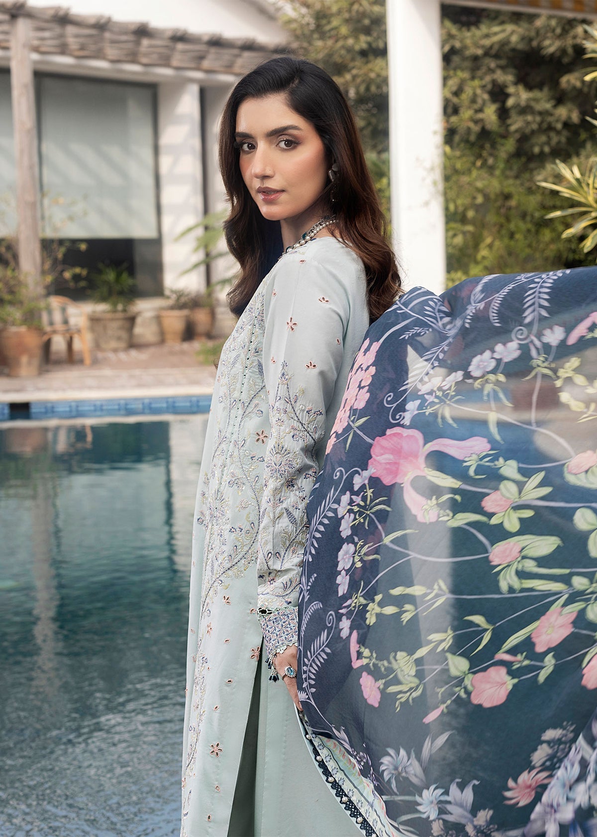 Shurooq | Luxury Lawn 25 | Evie - Official Shurooq stockist in UK - Sakeena London