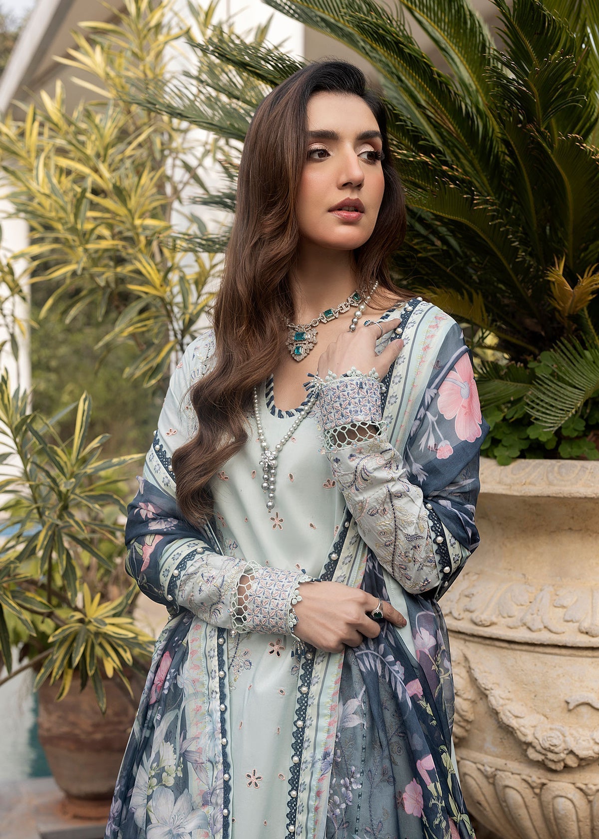 Shurooq | Luxury Lawn 25 | Evie - Official Shurooq stockist in UK - Sakeena London