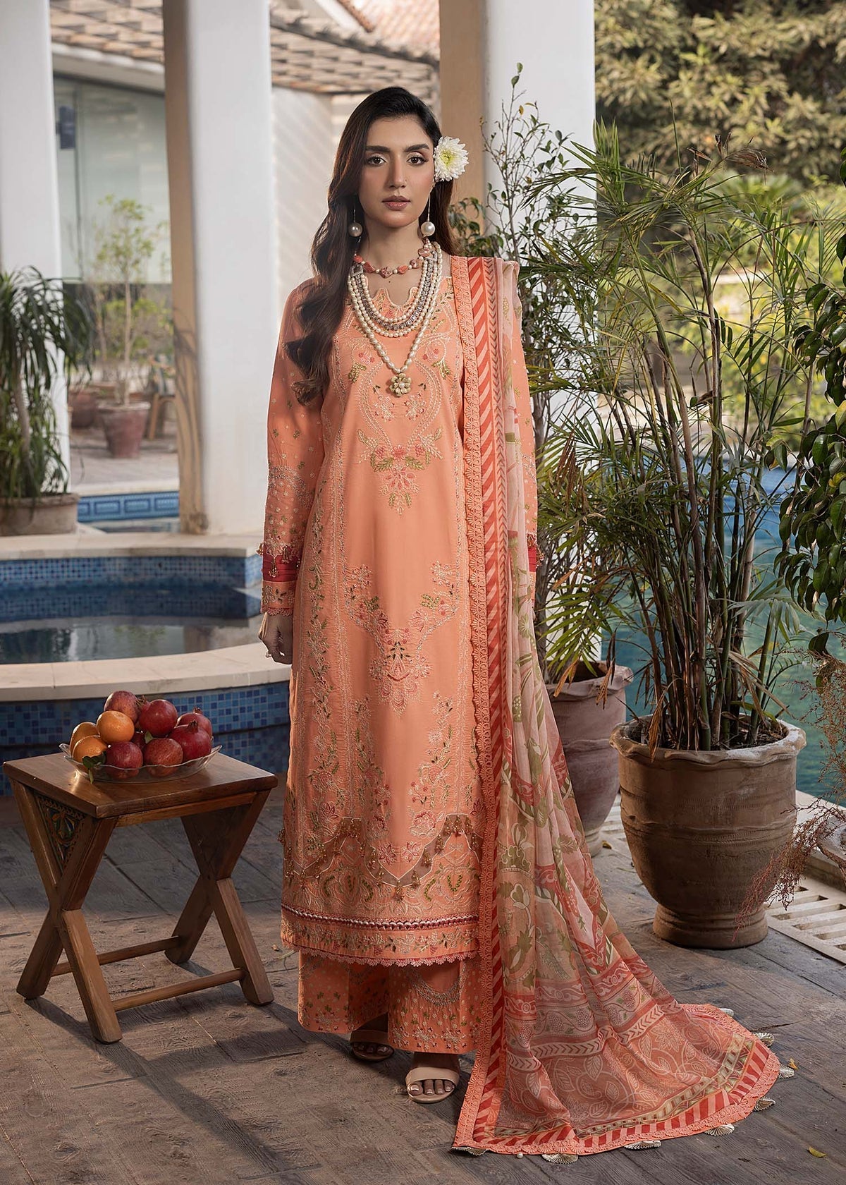 Shurooq | Luxury Lawn 25 | Zyra - Official Shurooq stockist in UK - Sakeena London