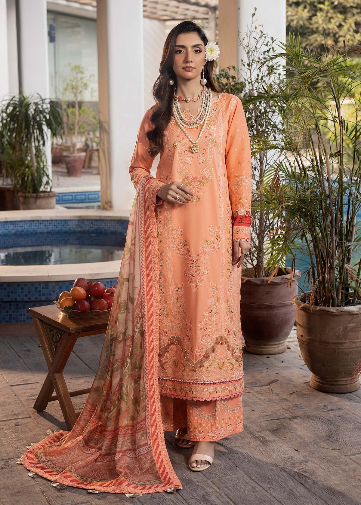 Shurooq | Luxury Lawn 25 | Zyra - Official Shurooq stockist in UK - Sakeena London