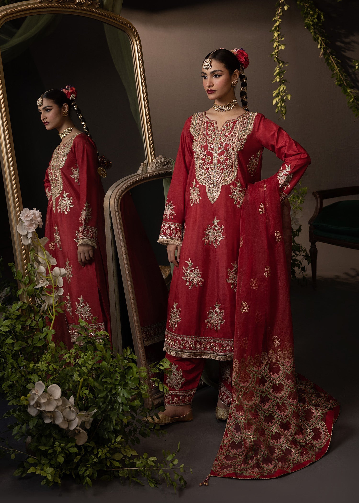 Shurooq | Garden of Dream | Crimson - Official Shurooq stockist in UK - Sakeena London