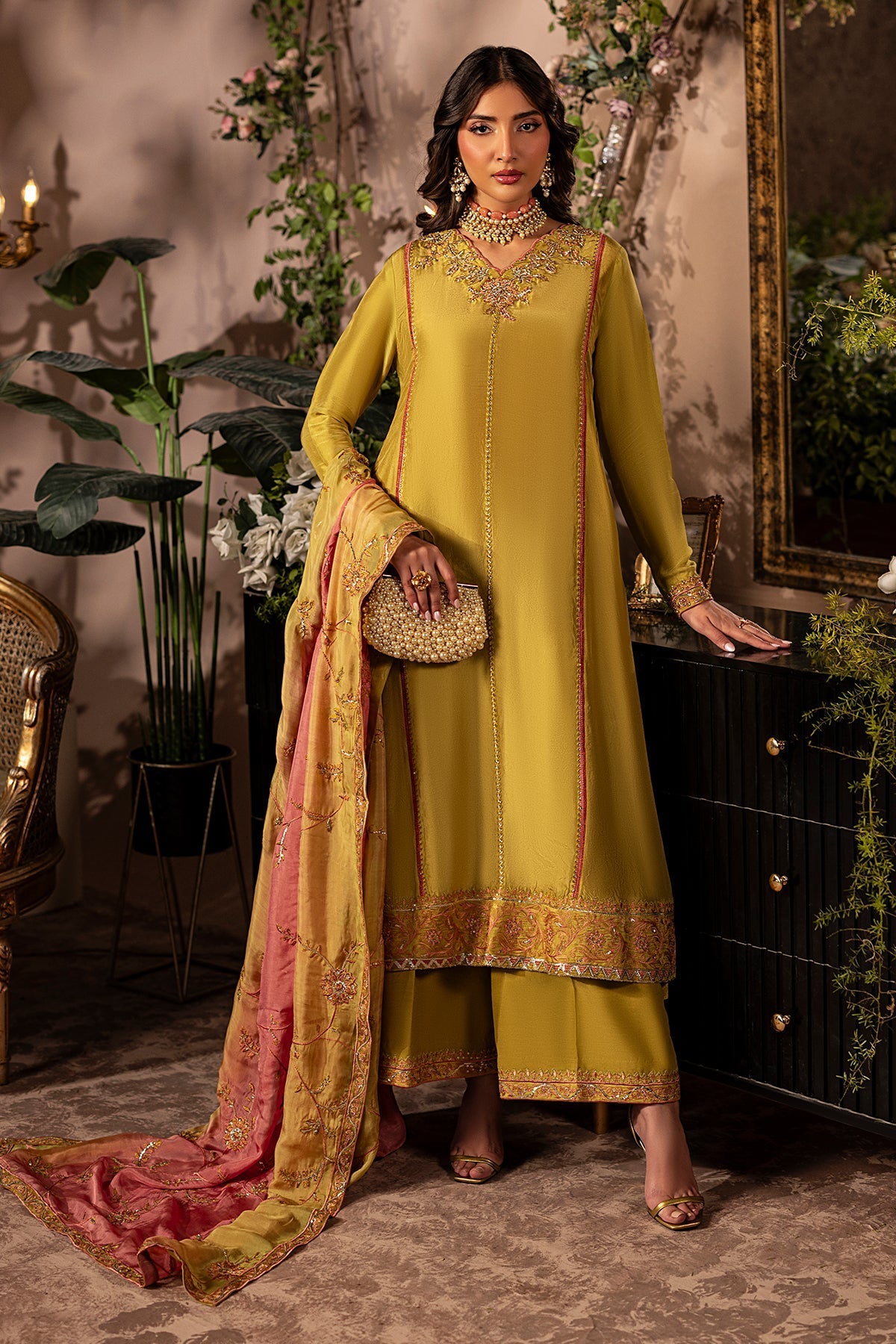 Mina Kashif | Loona Lawn 25 | Topaz - Official Mina Kashif stockist in UK - Sakeena London