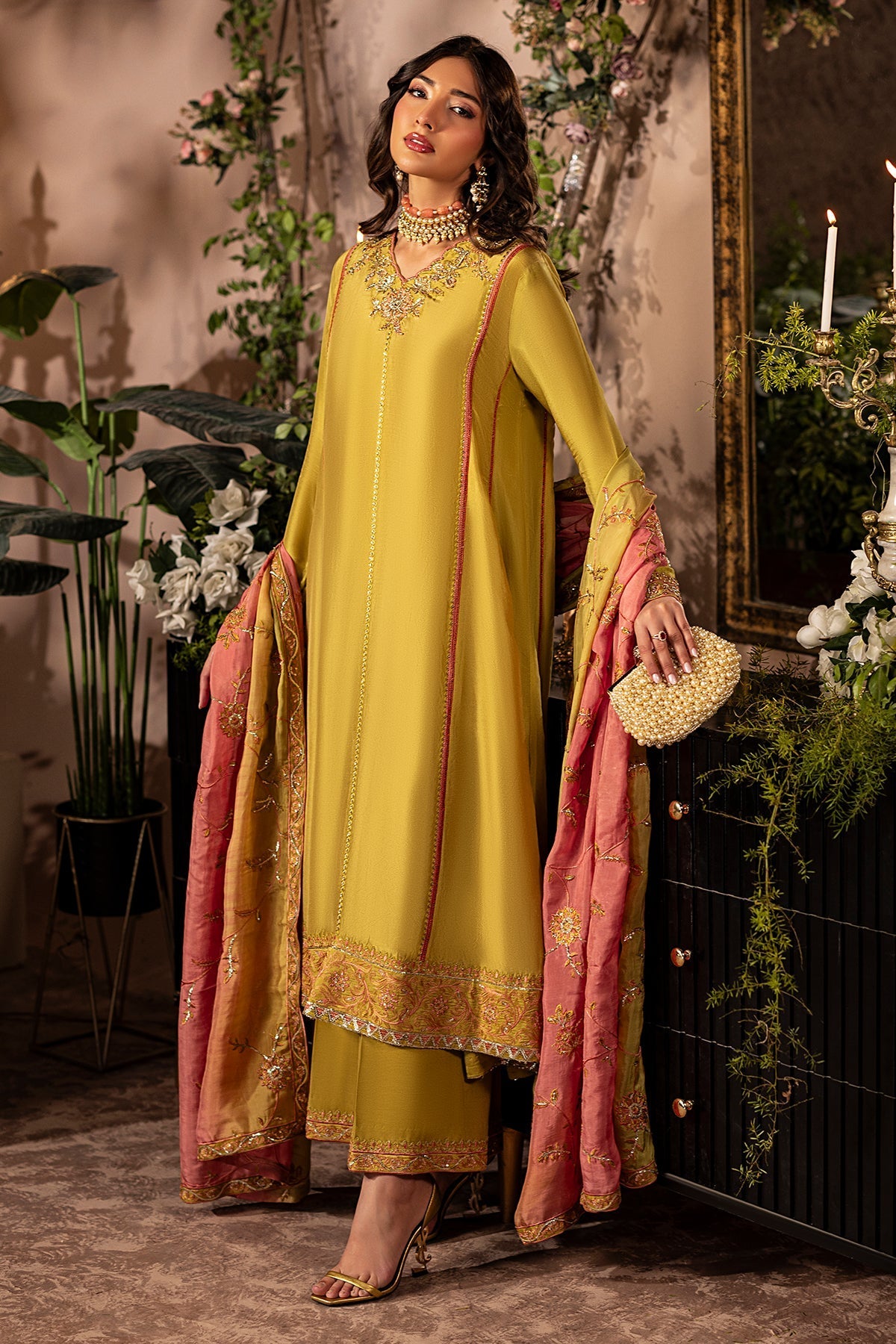 Mina Kashif | Loona Lawn 25 | Topaz - Official Mina Kashif stockist in UK - Sakeena London