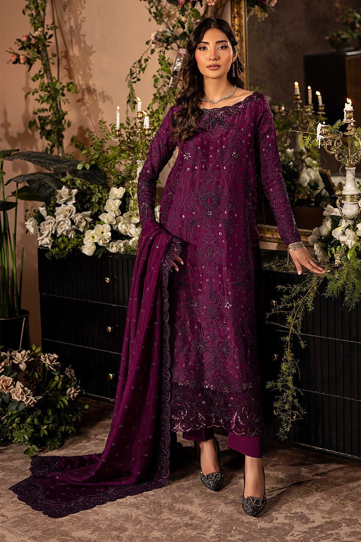 Mina Kashif | Loona Lawn 25 | Jade - Official Mina Kashif stockist in UK - Sakeena London