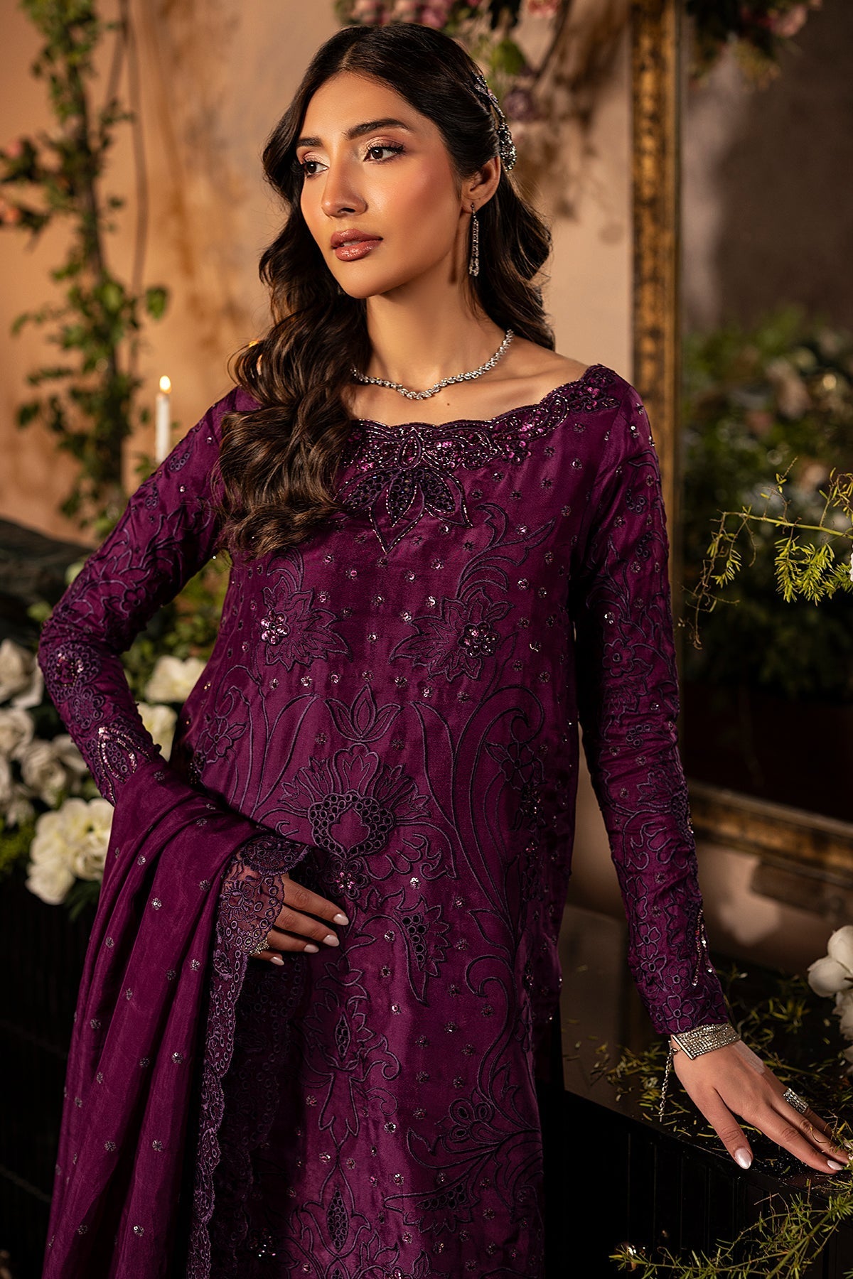 Mina Kashif | Loona Lawn 25 | Jade - Official Mina Kashif stockist in UK - Sakeena London