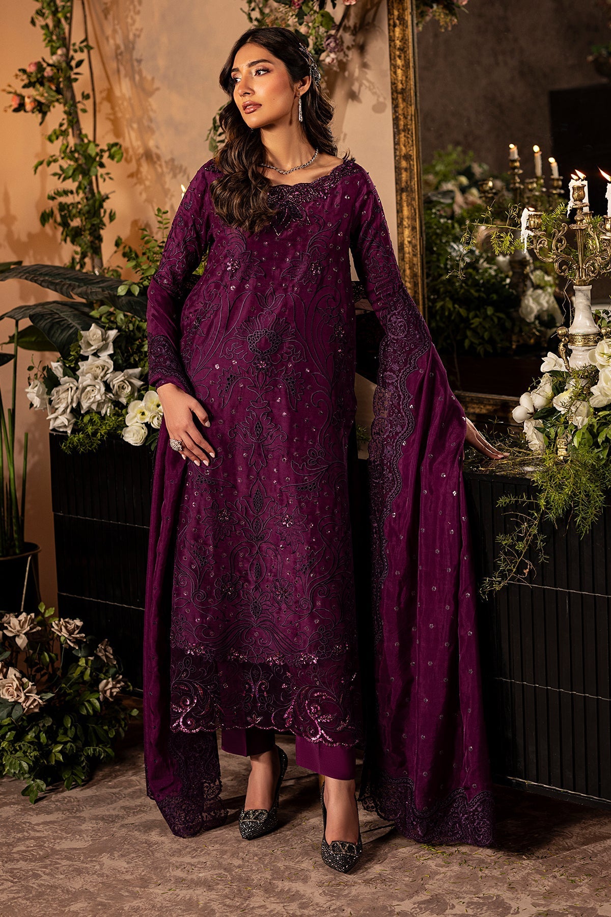 Mina Kashif | Loona Lawn 25 | Jade - Official Mina Kashif stockist in UK - Sakeena London