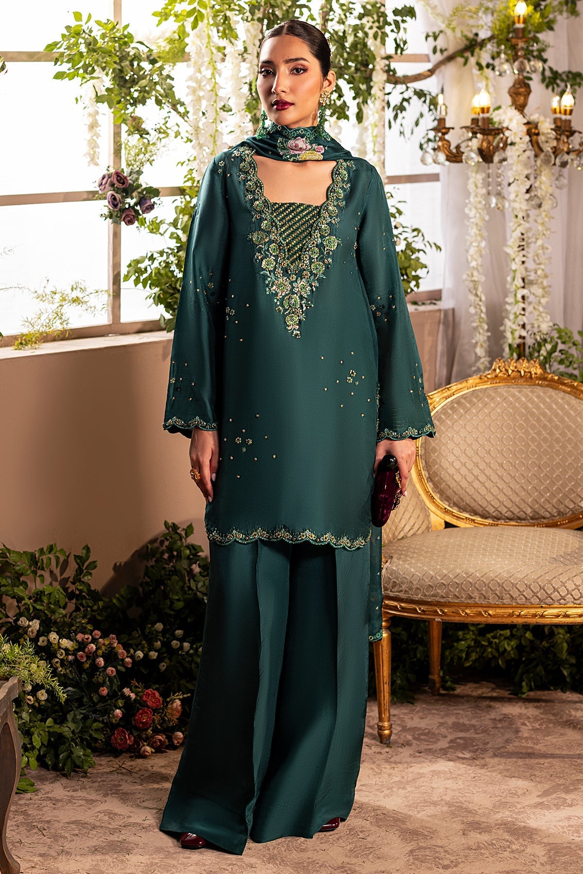 Mina Kashif | Loona Lawn 25 | Zircon - Official Mina Kashif stockist in UK - Sakeena London