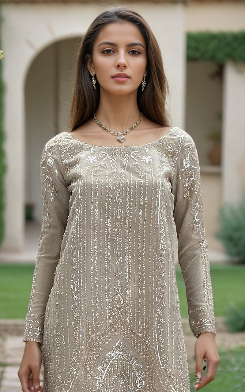 Threads and Motifs | Formal Dresses 25 | Embroidered Shirt With Trouser - Official Threads and Motifs stockist in UK - Sakeena London