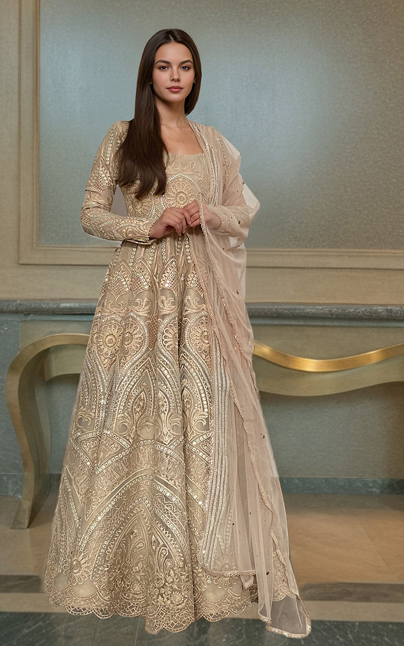 Threads and Motifs | Formal Dresses 25 | Organza Embroidered Maxi - Official Threads and Motifs stockist in UK - Sakeena London