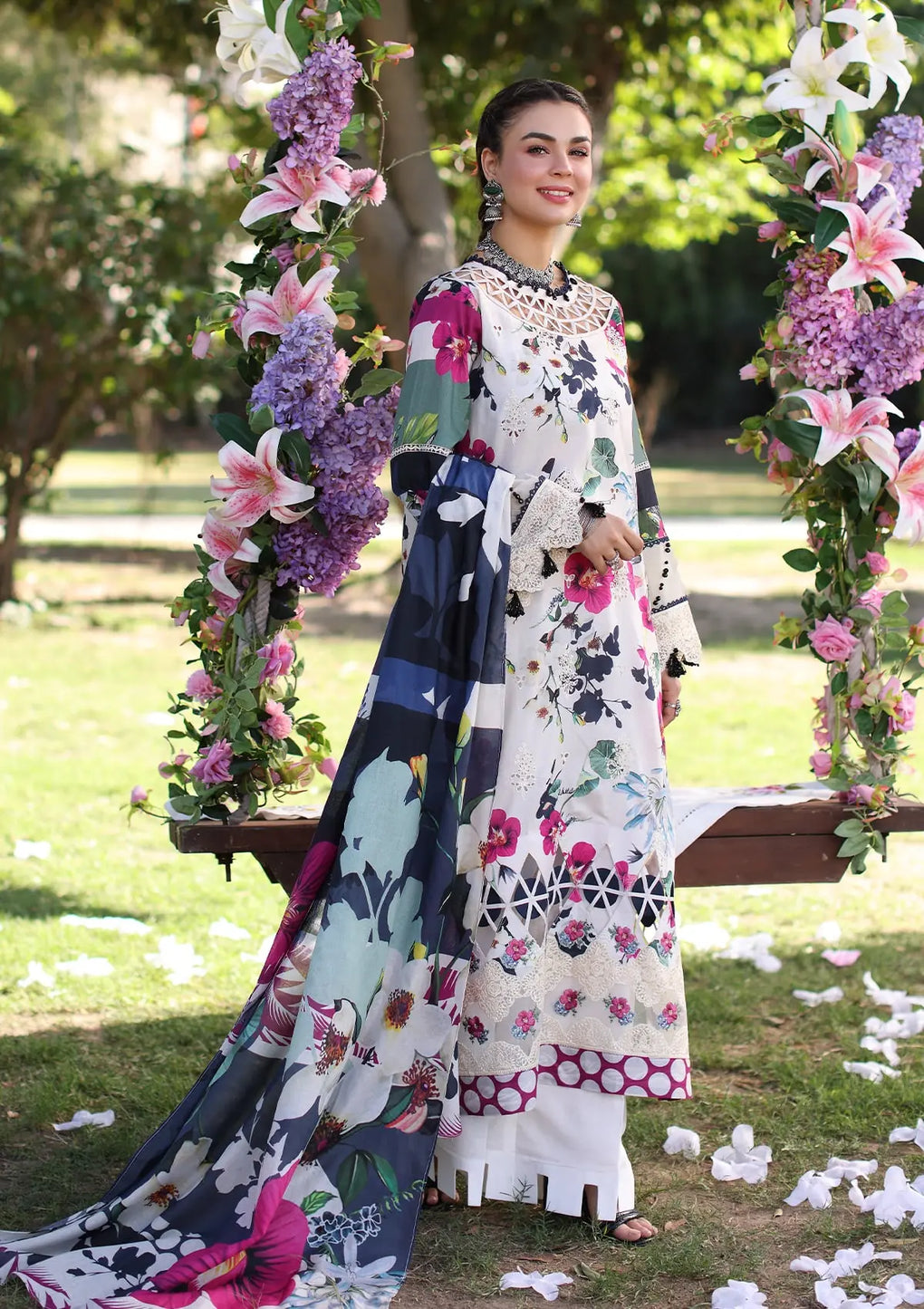 Elaf Premium | Prints Chikankari 24 | 01A LOVELIGHT - Official Elaf Premium stockist in UK - Sakeena London