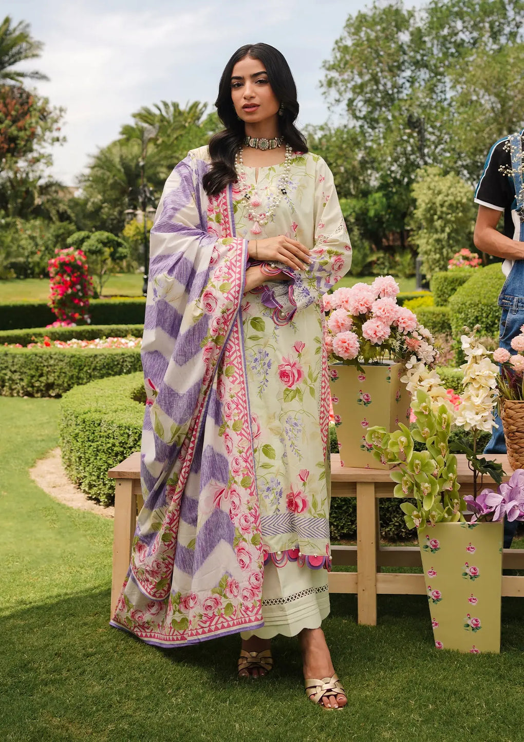 Elaf Premium | Printed Collection 24 | EEP-03B - Meadow Magic - Official Elaf Premium stockist in UK - Sakeena London