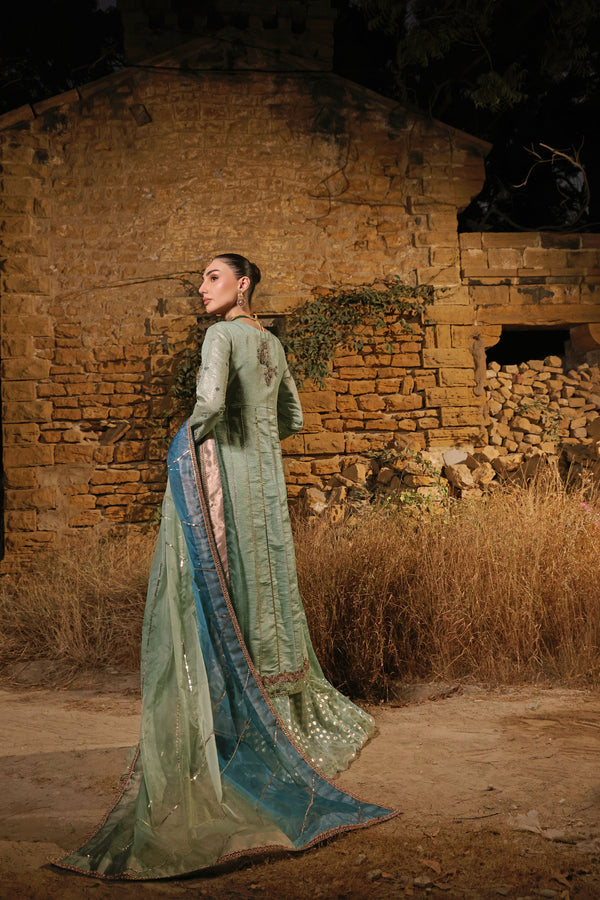 Wahaj M Khan | Banno Wedding Formals | Ferozi Rosegold Bano Jacket - Official Wahaj M Khan stockist in UK - Sakeena London