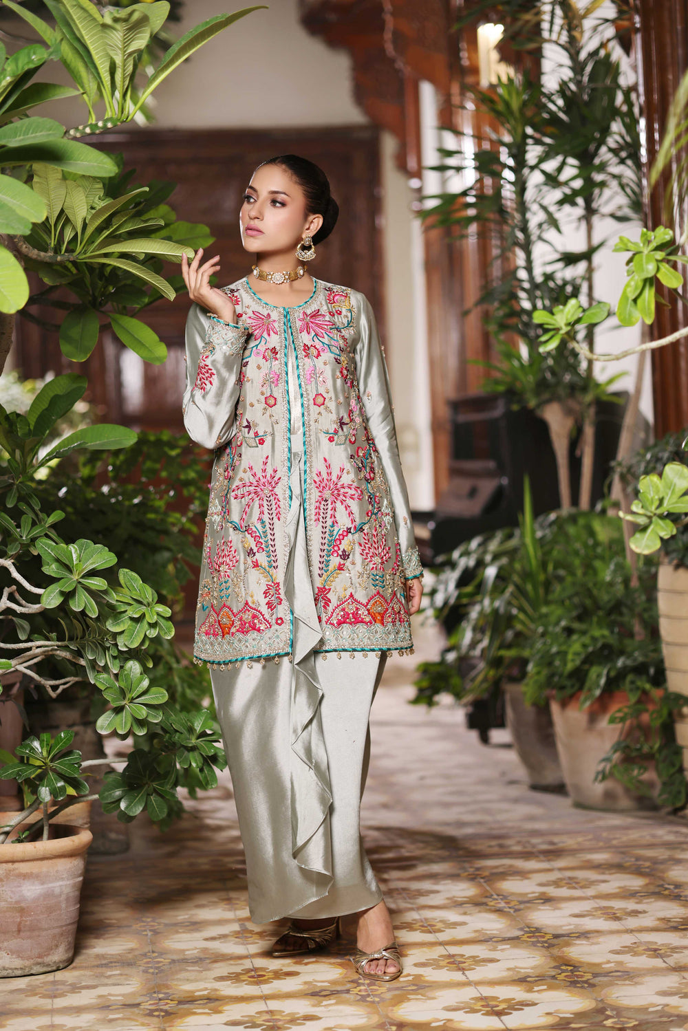 Wahaj M Khan | Nur Festive | Mint Jacket Nur Set