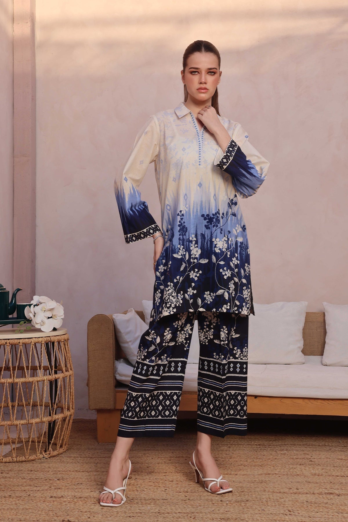 Sahar | Selene 25 | Blue Moon Garden - Official Sahar stockist in UK - Sakeena London