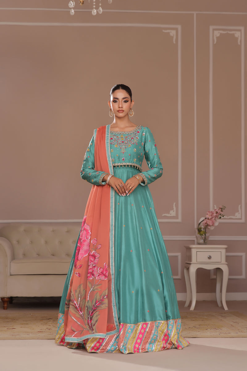 Wahaj M Khan | Banno Formals | IGI RAWSILK LEHNGA CHOLI - Official Wahaj M Khan stockist in UK - Sakeena London