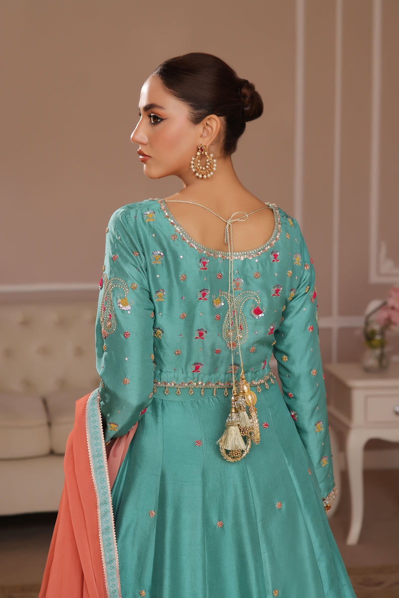 Wahaj M Khan | Banno Formals | IGI RAWSILK LEHNGA CHOLI - Official Wahaj M Khan stockist in UK - Sakeena London