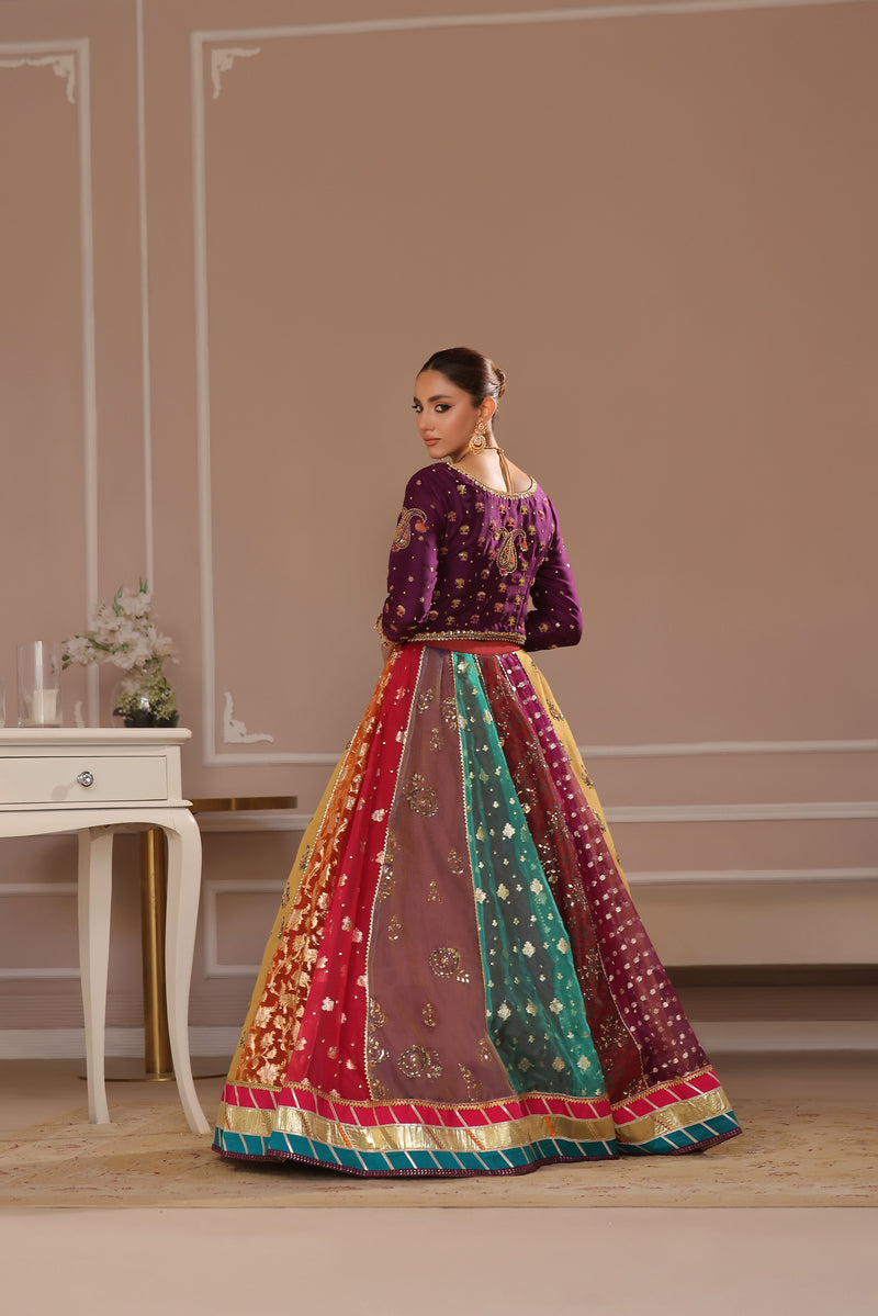 Wahaj M Khan | Banno Formals | MAHNOOR CHATAPATTI LEHNGA SET - Official Wahaj M Khan stockist in UK - Sakeena London