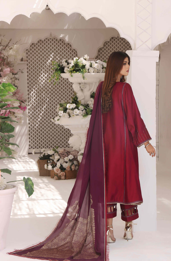 Wahajmkhan | Sitara Formals | MAGENTA PURPLE OUTFIT - Official Wahaj M.Khan stockist in UK - Sakeena London