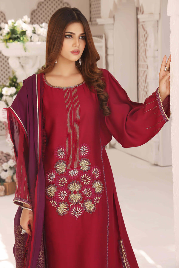 Wahajmkhan | Sitara Formals | MAGENTA PURPLE OUTFIT - Official Wahaj M.Khan stockist in UK - Sakeena London