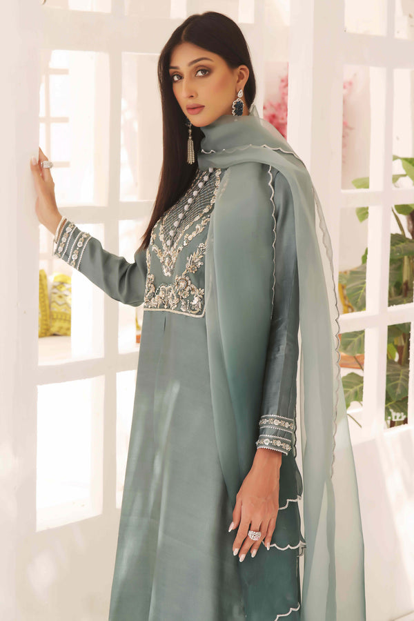 Wahajmkhan | Sitara Formals | SCHOOL GREY KAFTAN OUTFIT - Official Wahaj M.Khan stockist in UK - Sakeena London