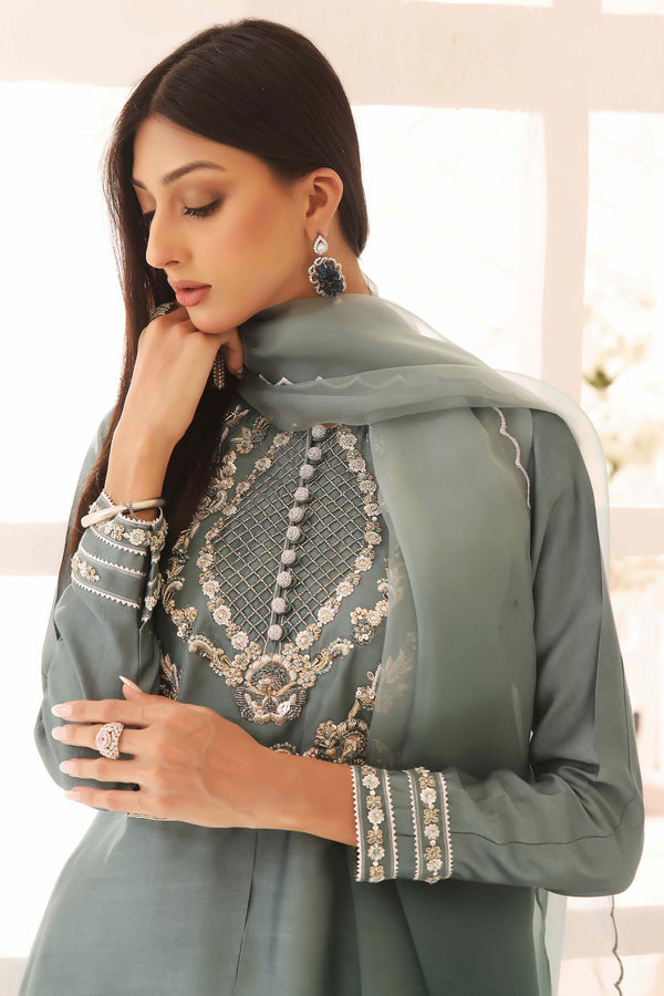 Wahajmkhan | Sitara Formals | SCHOOL GREY KAFTAN OUTFIT - Official Wahaj M.Khan stockist in UK - Sakeena London