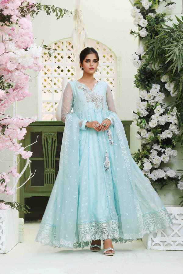 Wahajmkhan | Sitara Formals | FEROZI COTTON NET ANARKALI OUTFIT - Official Wahaj M.Khan stockist in UK - Sakeena London